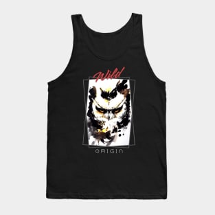 Owl Bird Wild Nature Free Spirit Art Brush Painting Tank Top